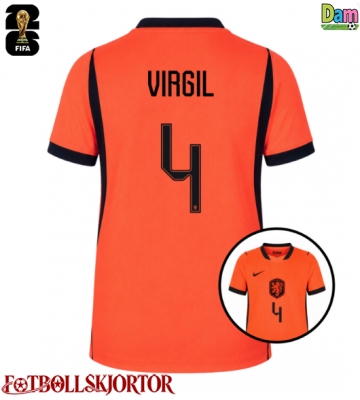 Nederländerna Virgil van Dijk #4 Hemmatröja Dam VM 2026 Kortärmad